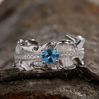 Special-interest Design S925 Sterling Silver Sapphire Ring