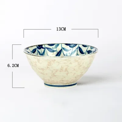 Japanese-Style Coarse Porcelain Beef Noodle Bowl