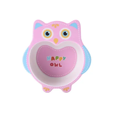 Cute cartoon bamboo fiber children's bowl