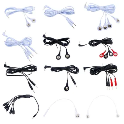 2 Or 4 Button Electrotherapy Electrode Cable For Massage And Relaxation