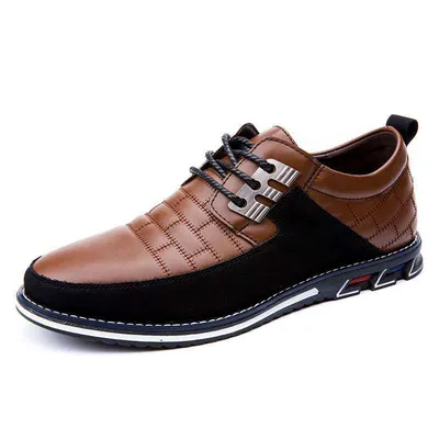 Large Size Men's Casual Leather Shoes British Style Men's Shoes Trend