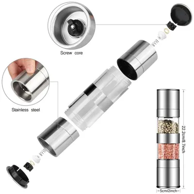 Multi-Layers Stainless Steel Pepper Mill Shaker Salt and Peper Grinder