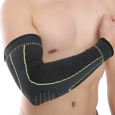 Knitted extended sports elbow pads for camping