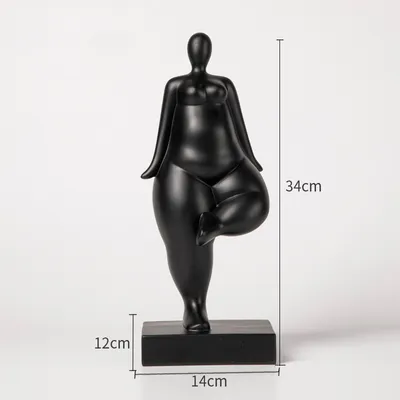 Modern Simple Fat Woman Abstract Figure Sculpture Home Living Room Hotel Window Crafts Furnishings
