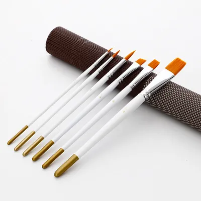 Set of 6 watercolor acrylic brushes
