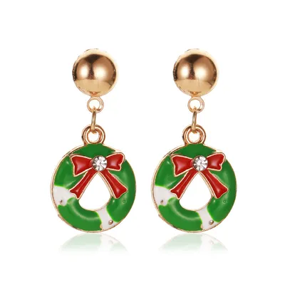 Christmas Snowflake Pumpkin Rainbow Earrings Women