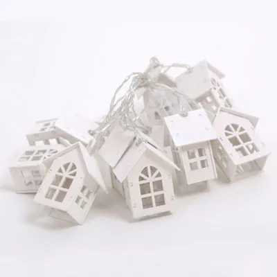 2M 10pcs LED Christmas Tree House Style Fairy Light Led String wedding natal Garland New Year christmas decorations for home
