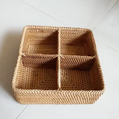 Rattan Woven Sundries Sorting And Sorting Box Storage Box