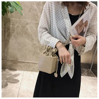 Women's bags new pumping bucket bag