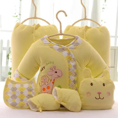 New Six-piece newborn baby cotton suit