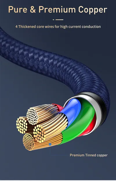 Rapid Series 3 In 1 Cable  For IP Plus Micro Plus Type C Dark Blue