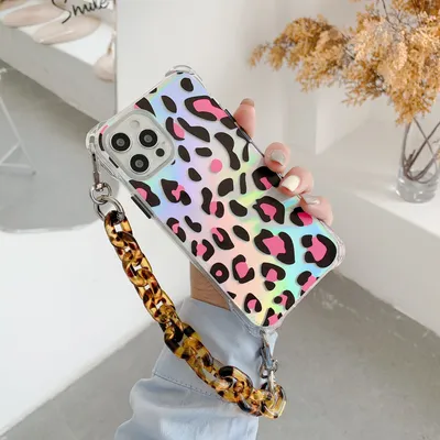 Fashion Print Chain Phone Case Cover