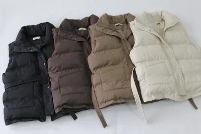 Autumn And Winter Down Cotton Vest Vest Women's Stand Collar Sleeveless