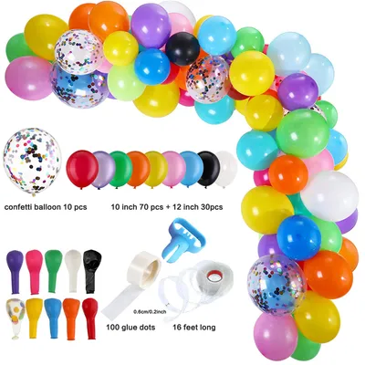 Latex ball rose gold balloon chain combination