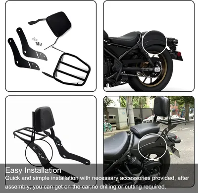 Luggage Rack Cargo Mount Backrest Lazyback Pad Sissy Bars For R Ebel CMX 300 500.
