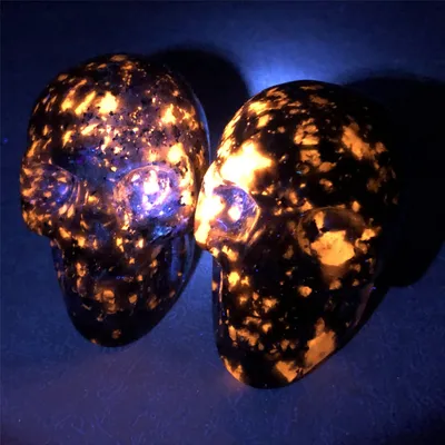 Natural Crystal Carving 2-inch Flame Stone Bone Figurine Crafts Ornaments