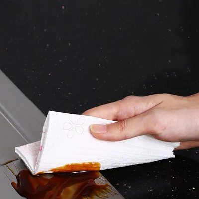 Non-fading Washable Kitchen Paper Wipe Household Disposable Dish Cloth Non-stick Oil Dish Wiping Lazy Rag