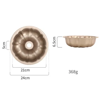 Non-stick Cake Pan Heavy Duty Carbon Steel Fluted Tube Round Cake Baking Pan Pound Cake Pan Buntz Cake Pan Tube Bakeware Cake Mold Baking Mold For Jello Gelatin Chocoflan Flan