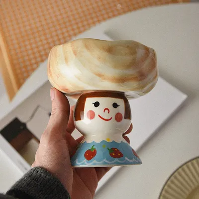 Creative Ceramic Mug Bowl Tray
