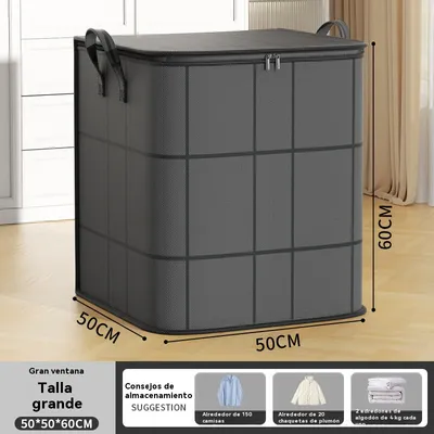 Large Capacity Clothes Storage Bag, Wardrobe Organizer For Clothing & Quilts, Ideal For School & Moving Luggage Storage