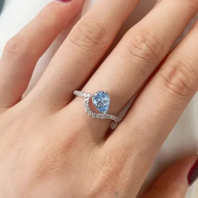 S925 Sterling Silver High Carbon 8A Zircon Ring