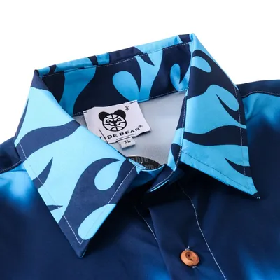Tie Dye Flame 3D Print Long Sleeve Shirt