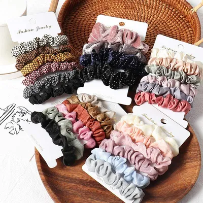 Simple fabric hair rings