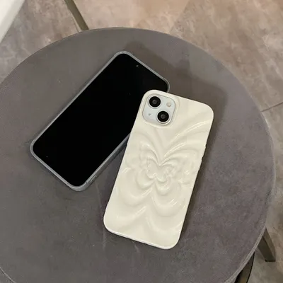 Solid Color Three-dimensional Butterfly Phone Case