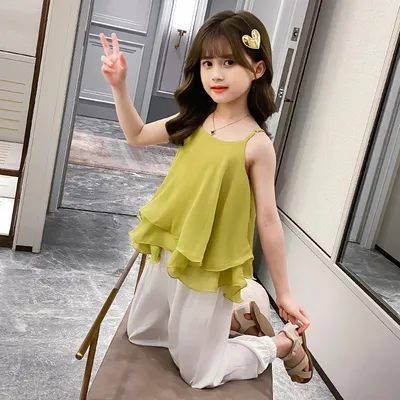 Fashion Girls Two-piece Cotton Summer Camisole
