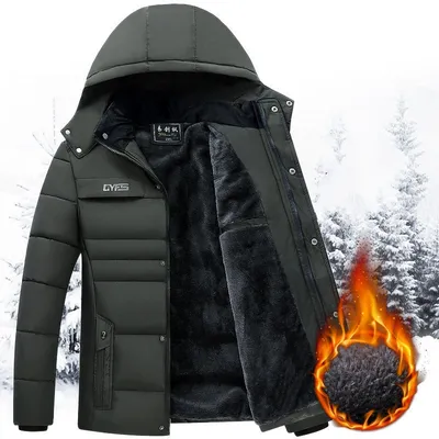 Men's middle-aged and elderly warm cotton padded jacket