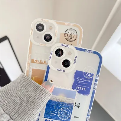 Creative Stamp Printing Silicone Phone Case