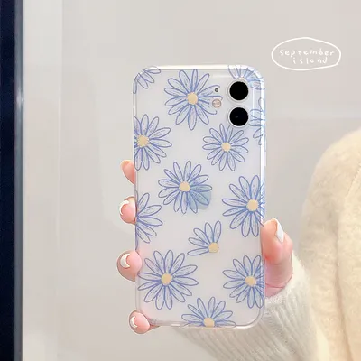 Small Flowers Transparent Frosted Phone Case