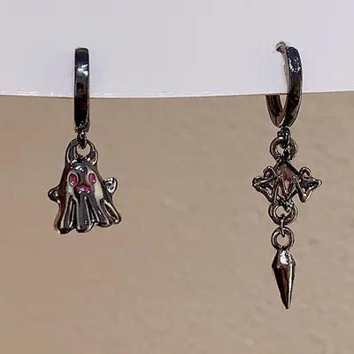 Black And White Ghost Earrings