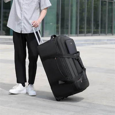 Women Travel Suitcase Trolley Bags Wheeled Bag Oxford Waterproof Rolling Luggage Travel Handbag
