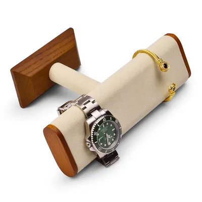 Creative Beveled Solid Wood Bracelet Watch Shelf