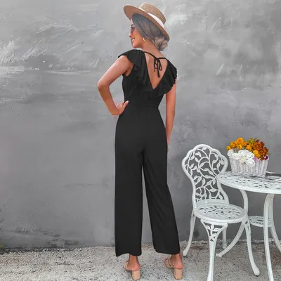 European And American Women's Fashion Slim Waist Jumpsuit