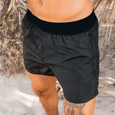 Loose Straight Casual Sports Five Quarter Pants Beach