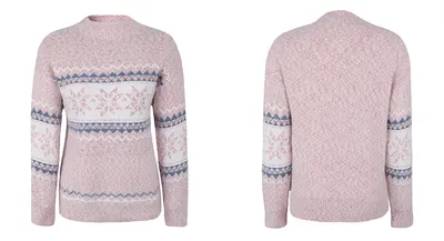 Winter Snowflake Sweater Fashion Half Turtleneck Pullover Knitted Tops Women's Christmas Clothing