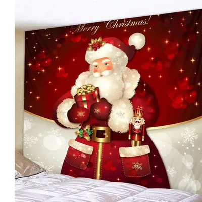 European and American polyester Christmas wall blanket