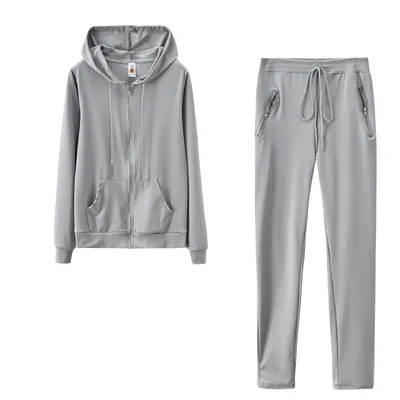 Women's Sports Solid Color Personalized Two-piece Zipper Pocket