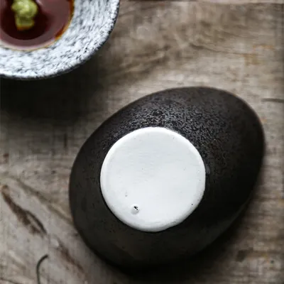 Creative Rough Pottery Craft Spice Bowl