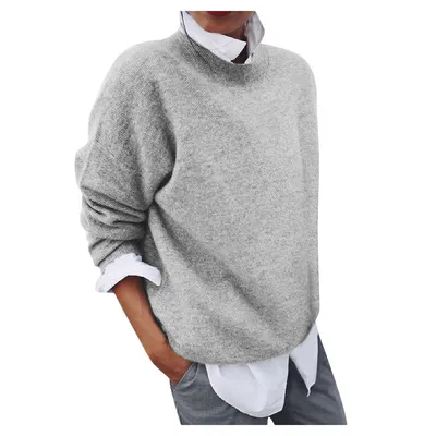Women's fake two-piece sweater