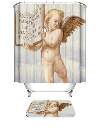 Custom Printed Digital Bathroom Waterproof Toilet Curtain