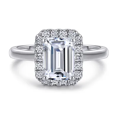 Sterling Silver Ring Women's Wedding Ring Ladder Cubic Zircon Combination