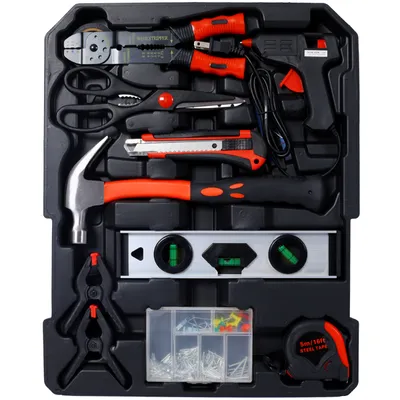969 Piece Men's Home Repair Tool Set, Tool Box Organizer With 4 Drawers, Universal Household