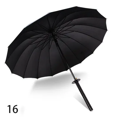24 Bone Long Handle Samurai Sword Handle Umbrella Creative Personality