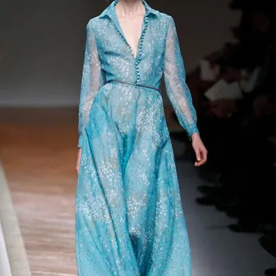 Elegant Chiffon Printed Dress For Women