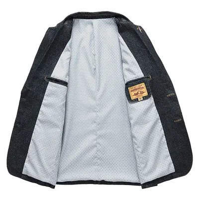 Handsome Slim Suit Spring And Autumn Denim Jacket Business Casual