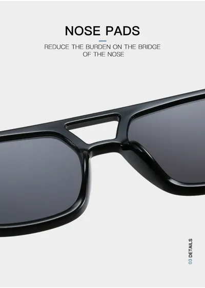 Square Double Beam Sunglasses Men And Women Retro Personality