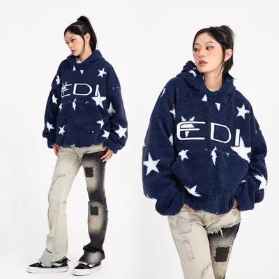 American Street Style Loose Hooded Sweater For Men And Women